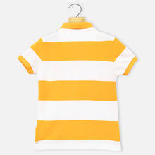 Load image into Gallery viewer, Yellow Regular Striped Polo T-Shirt
