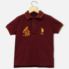 Load image into Gallery viewer, Maroon Cotton Pique Polo T-Shirt
