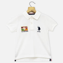 Load image into Gallery viewer, White Cotton Polo T-Shirt
