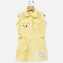 Load image into Gallery viewer, Yellow Embellished Sleeveless Dress
