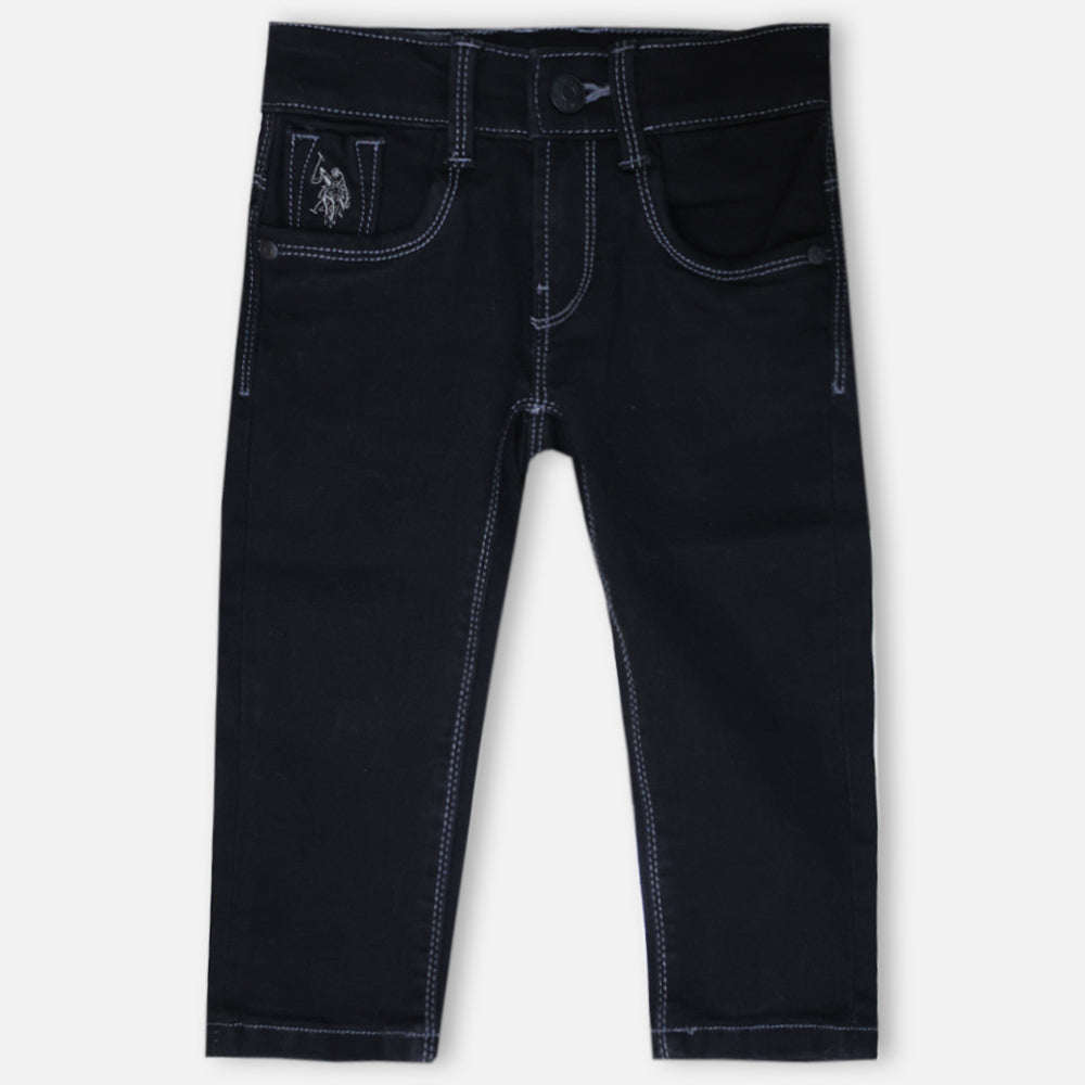 Black Fit Mid Rise Jeans