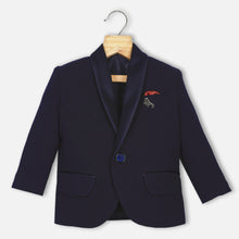 Load image into Gallery viewer, Navy Blue Waistcoat Set With White Shirt And Pants
