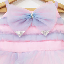 Load image into Gallery viewer, Pink Bow Embellished Party Dress With Pretty Wristbands
