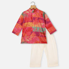 Load image into Gallery viewer, Pink Abstract Printed Kurta With Beige Pajama

