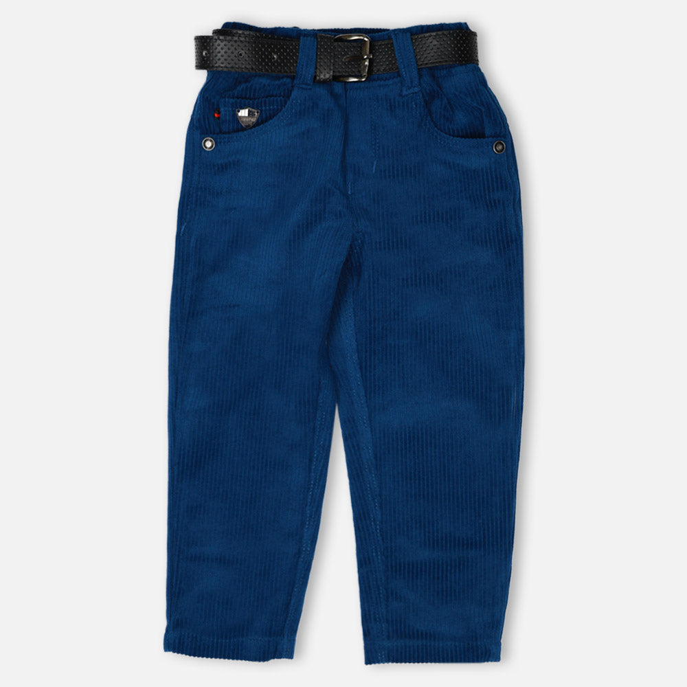 Regular Fit Corduroy Trousers- Blue, Brown, Navy Blue & Grey