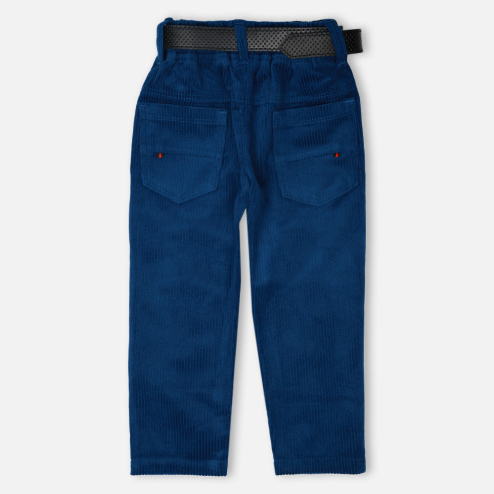 Regular Fit Corduroy Trousers- Blue, Brown, Navy Blue & Grey