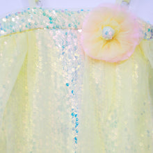 Load image into Gallery viewer, Yellow Sequins Embellished Party Dress
