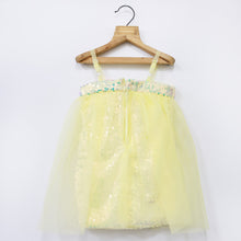 Load image into Gallery viewer, Yellow Sequins Embellished Party Dress
