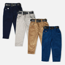 Load image into Gallery viewer, Regular Fit Corduroy Trousers- Blue, Brown, Navy Blue &amp; Grey
