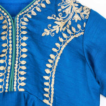 Load image into Gallery viewer, Blue Embroidered Kurta With Green Sharara
