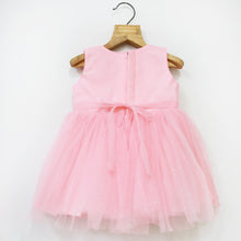 Load image into Gallery viewer, Pink Sequins Bow Embellished Party Frock With Booties
