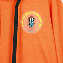 Load image into Gallery viewer, Orange Full Sleeves Hooded T-Shirt With Joggers
