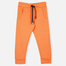 Load image into Gallery viewer, Orange Full Sleeves Hooded T-Shirt With Joggers

