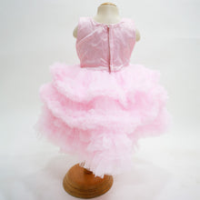 Load image into Gallery viewer, Pink Bow Embellished Layered Party Dress
