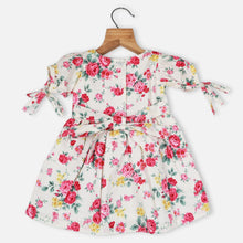 Load image into Gallery viewer, Ivory Floral Printed Dress With Bloomer
