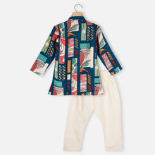Load image into Gallery viewer, Blue Abstract Printed Kurta With Pajama
