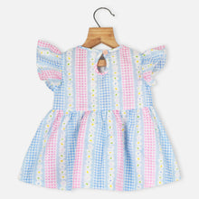 Load image into Gallery viewer, Pink &amp; Blue Checked Cotton Frock
