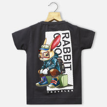 Load image into Gallery viewer, Navy &amp; Grey Graphic Printed T-Shirt
