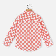 Load image into Gallery viewer, Red Checked Printed Full Sleeves Shirt
