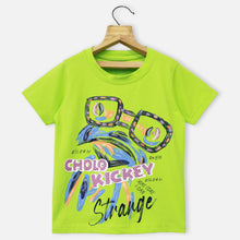 Load image into Gallery viewer, Lime Graphic Printed Half Sleeves T-Shirt
