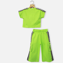 Load image into Gallery viewer, Green Half Sleeves T-Shirt With Pant Co-Ord Set
