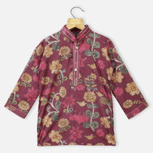 Load image into Gallery viewer, Maroon Mirror Embroidered Kurta With Pajama
