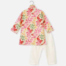 Load image into Gallery viewer, Peach Tropical Printed Kurta With Pajama
