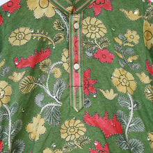 Load image into Gallery viewer, Green Mirror Embroidered Kurta With Pajama
