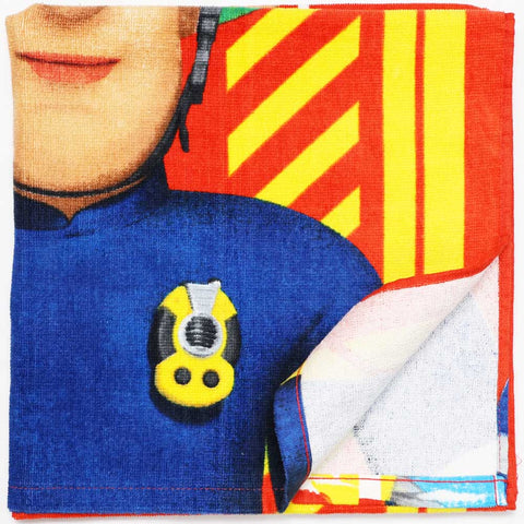 Red Fireman Printed Bath Towel