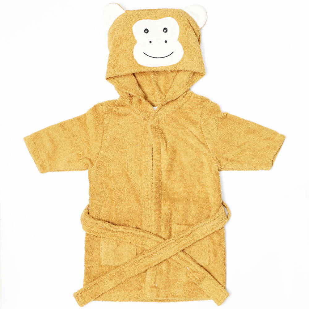 Brown Monkey Hooded Bath Robe