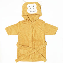 Load image into Gallery viewer, Brown Monkey Hooded Bath Robe
