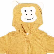 Load image into Gallery viewer, Brown Monkey Hooded Bath Robe
