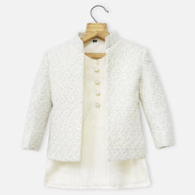 Load image into Gallery viewer, Ivory Embroidered Jacket With Kurta &amp; Pant
