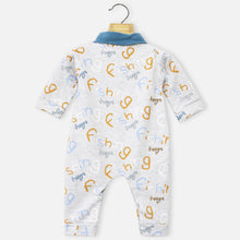 Load image into Gallery viewer, Grey Typographic Printed Romper
