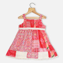 Load image into Gallery viewer, Pink &amp; Blue Smocked Sleeveless Dress
