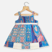 Load image into Gallery viewer, Pink &amp; Blue Smocked Sleeveless Dress
