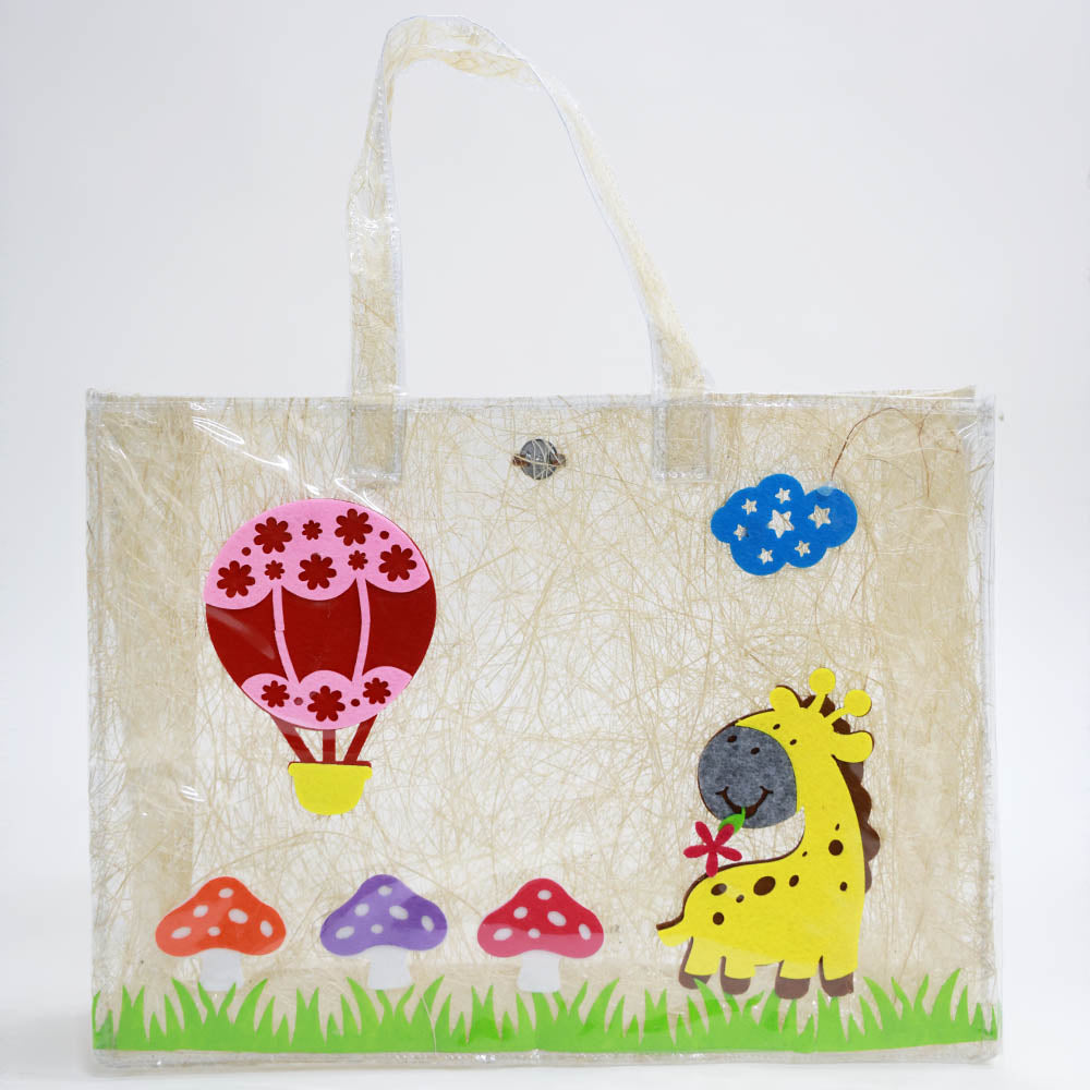 Giraffe Theme Transparent Plastic Tote Bag