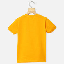 Load image into Gallery viewer, Graphic Printed Half Sleeves T-Shirt- Mustard, Grey &amp; Red
