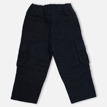 Load image into Gallery viewer, Black Elasticated Waist Cargo Pant
