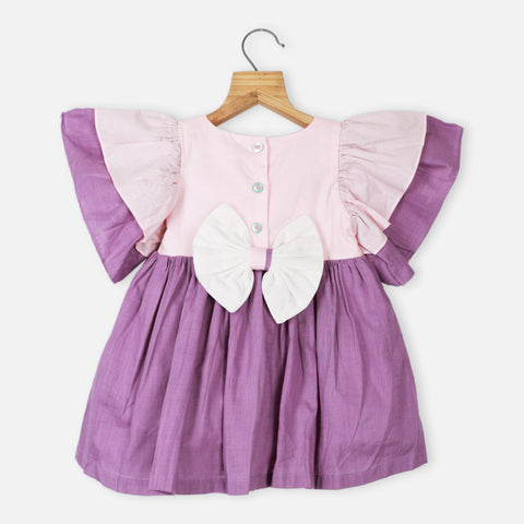 Purple Unicorn Magic Embroidered Cotton Dress