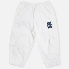 Load image into Gallery viewer, White Cargo Joggers Pant
