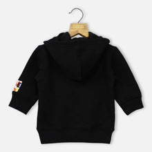 Load image into Gallery viewer, Black Benetton Printed Hooded Sweatshirt
