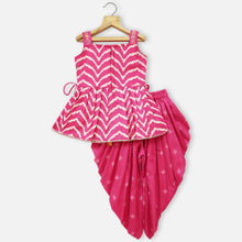 Load image into Gallery viewer, Mustard &amp; Pink Embroidered Sleeveless Kurta With Dhoti &amp; Dupatta
