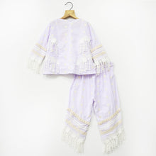 Load image into Gallery viewer, Lavender Cotton Top With Pant Co-Ord Set
