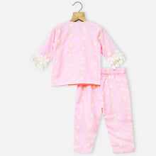 Load image into Gallery viewer, Pink Cotton Top With Pant Co-Ord Set
