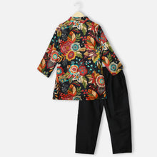 Load image into Gallery viewer, Black Floral Printed Kurta With Pant
