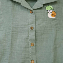 Load image into Gallery viewer, Green Half Sleeves Musline night suit
