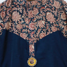 Load image into Gallery viewer, Blue Kalamkari Kurta With Pajama
