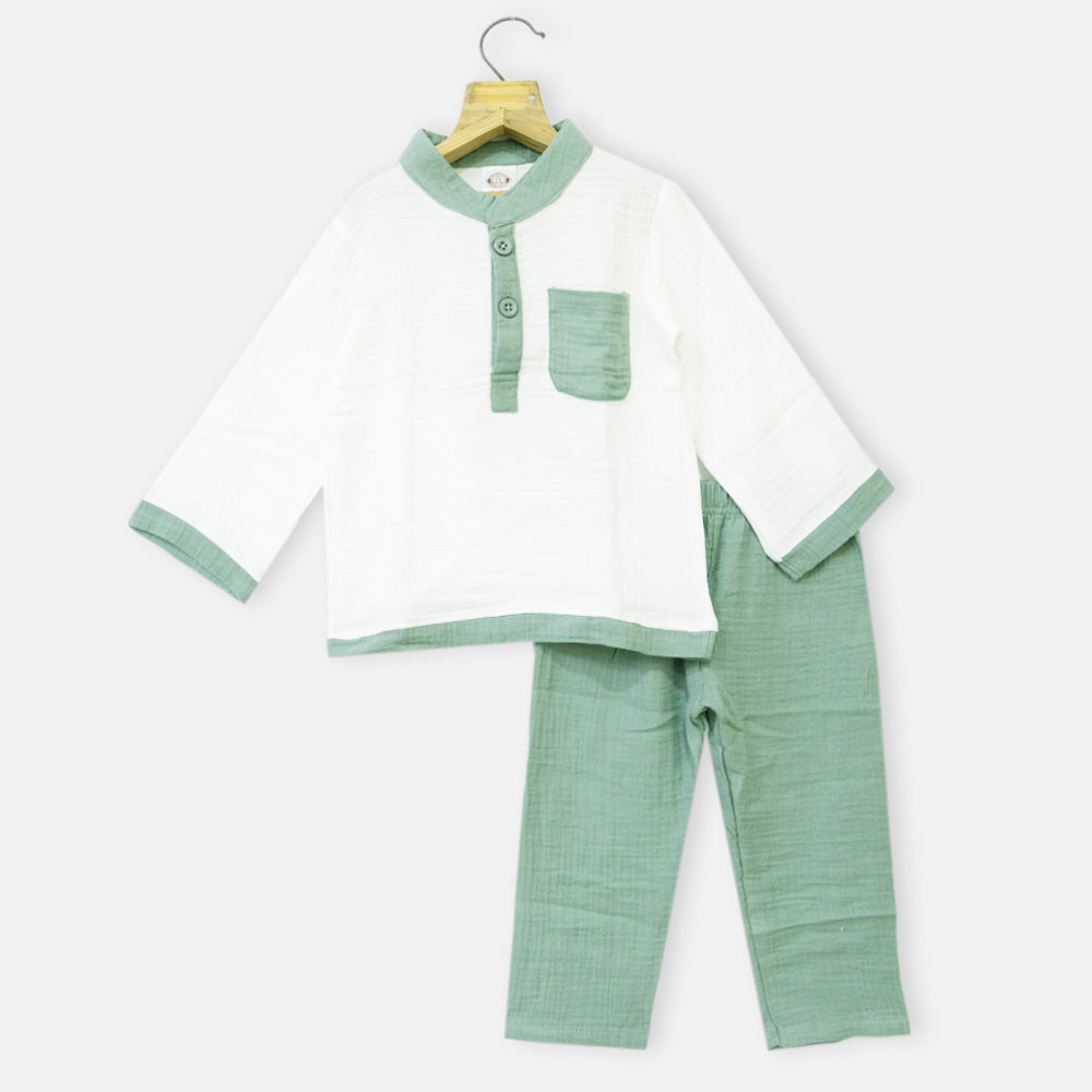 Gren Full Sleeves Muslin Night Suit