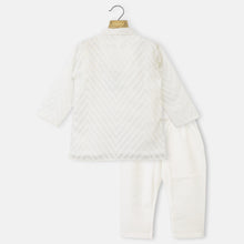 Load image into Gallery viewer, White Striped Kurta With Pajama
